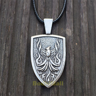 #ad Celtic Fire Phoenix Norse Rebirth Fire bird Pendant Necklace