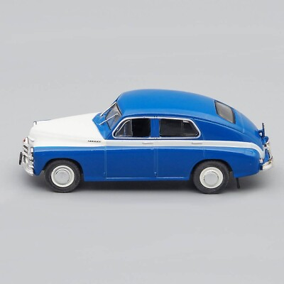 #ad GAZ M20V Pobeda Blue White Car Diecast Model 1:43 ALL001WBu
