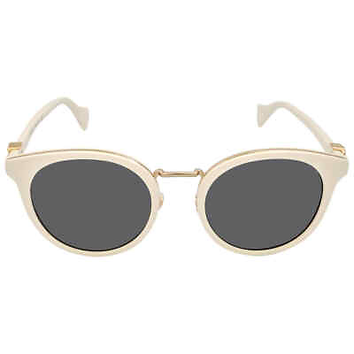 #ad Gucci Grey Round Ladies Sunglasses GG1181SK 004 55 GG1181SK 004 55
