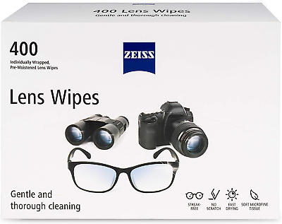 #ad Zeiss Pre Moistened Lens Cleaning Wipes 400 Count