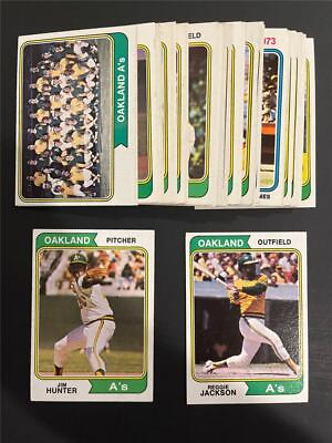 #ad 1974 Topps Oakland Athletics Team Set 31 Cards With Traded EX EX MT B