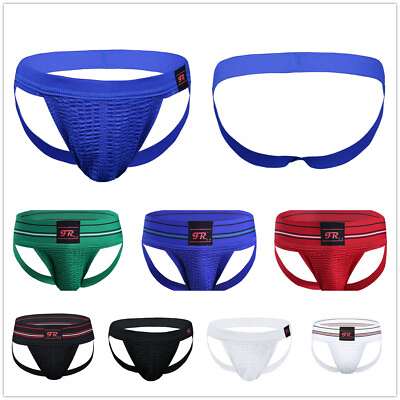 #ad Mens Jockstrap Backless Breathable Sports Underwear Thongs Briefs Bulge Pouch