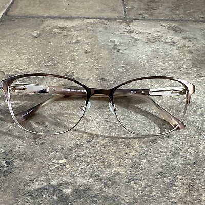 #ad South Hampton SH 6006 BR G Eyeglasses Frames Brown Gold Full Rim 53 16 135 38mm