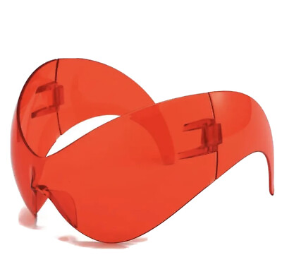 #ad Oversized Designer Red Women Futuristic Sunglasses Magazine Catwalk Fashion #21