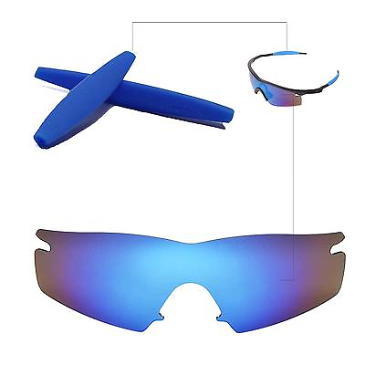 #ad Walleva Polarized Ice Blue Replacement LensesEarsocks For Oakley M Frame Strike