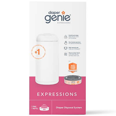 #ad Diaper Genie Expressions Pail Odor Controlling Baby Diaper Disposal System