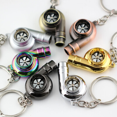 #ad Supercharger Turbo Shaped Metal Keychain Whistle Sound