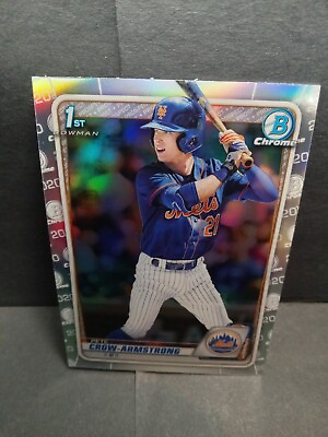 #ad 2020 Bowman Draft Chrome Pete Crow Armstrong #BD 72 Refractor Chicago Cubs