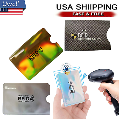 #ad 10RFID Blocking Sleeve Credit Card Protector Anti Theft Safety Shield Case Cover