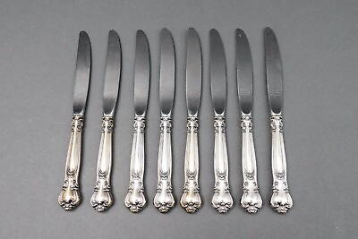 #ad Gorham Chantilly Sterling Silver9 1 4quot; Modern Hollow Knife Set Of 8 No Monogram