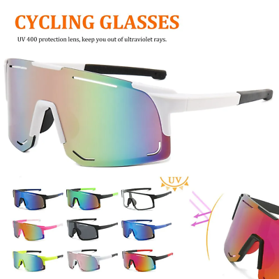 #ad Polarized Cycling Sunglasses UV Protection Windproof Glasses Bike Sports Glasses $11.99