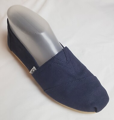 #ad Toms Women#x27;s Size US 7.5 Navy Blue Alpargata Loafer Flats $12.00