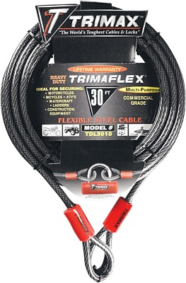#ad Trimax Trimaflex Max Security Braided Cable Dual Loop Cable 30ft. x 10mm