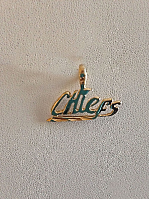 #ad Kansas City Chiefs Team Name Necklace Pendant Charm 24k Gold Plated CHIEFS