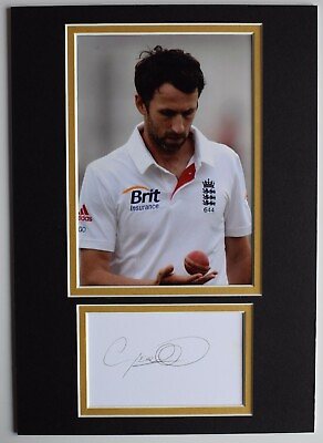 #ad Graham Onions Signed Autograph A4 photo display Cricket Sport England AFTAL COA