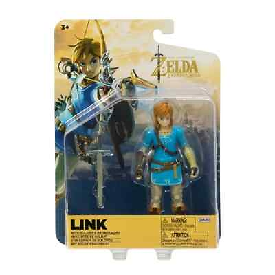 #ad The Legend Of Zelda Breath Of The Wild Link 4quot; Figure With Soldier#x27;s Broadsword $14.90
