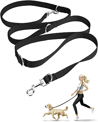 #ad Hands Free Dog LeashMultifunctional Dog Training Leads8Ft Nylon Double Leash f $19.78