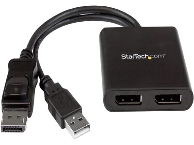 #ad StarTech DisplayPort to 2X DisplayPort Multi Stream Transport Hub Black MSTD...