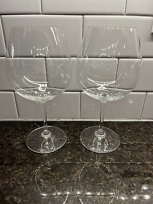 #ad Riedel Crystal VINUM Burgundy Red Wine Glasses Stemware 8 1 2quot; Tall Set of 2 EUC