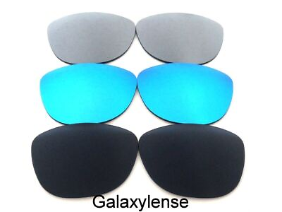 #ad Galaxy Replacement Lenses For Oakley Frogskins Blackamp;Blueamp;Titanium Polarized 3PS