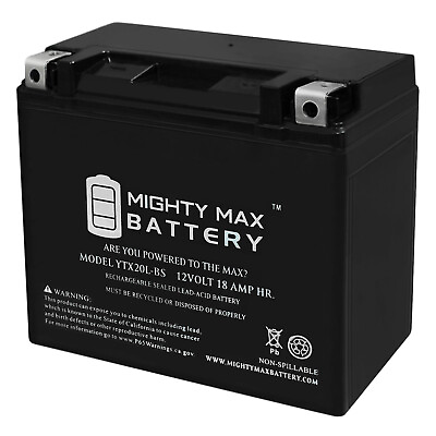 #ad Mighty Max YTX20L BS Battery Replacement for Yamaha MJ S T TW Jet Ski 500