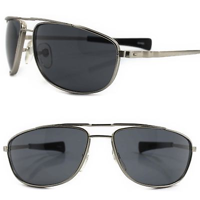 #ad Classic Genuine Vintage Silver Frame Wrap Around Rectangle Sporty Sunglasses $12.99