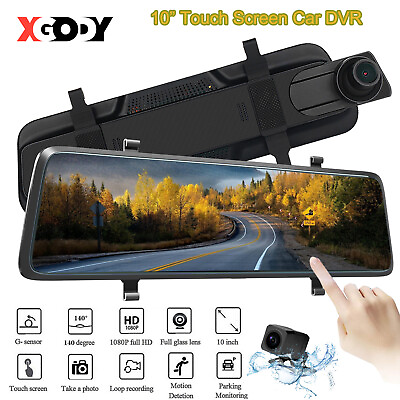 #ad 10quot; Backup Camera Mirror Parking System Car Rear View Reverse Night Vision 170°