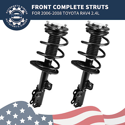 #ad Front Quick Struts Shocks w Coil Spring Assembly For 2006 2012 Toyota RAV4 Pair
