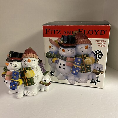 #ad Fitz and Floyd Frosty Folks Musicals Music With Box EUC FAST SHIPPING