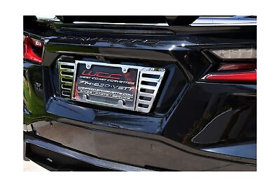 #ad Corvette License Plate Frame Billet Chrome : C6 C7 C8