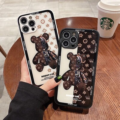 #ad Luxury Cool Bear iPhone Case for iPhone 15 Pro Max 14 13 12 11 Pro Max