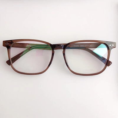 #ad Square Acetate Glasses Frames for Men Women Amber Plastic Eyeglasses Silver Dots