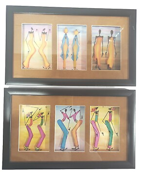 #ad Framed 2D Characters Of Lovely Ethnic Dancers. Colorful. The Last Photos Show 2D