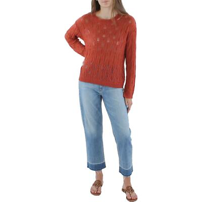 #ad Beulah Womens Open Stitch Long Sleeves Pullover Sweater Top Juniors BHFO 2770