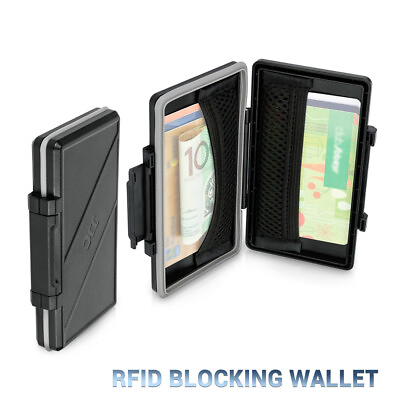 #ad RFID Blocking Slim Wallet for Men Front Pocket Credit Holder for 6 Cards Cash