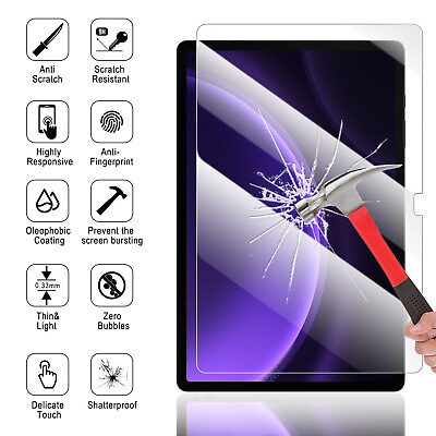 #ad Tempered Glass Screen Protector For Samsung Galaxy Tab S9 S9 FE S9 Plus S9 Ultra