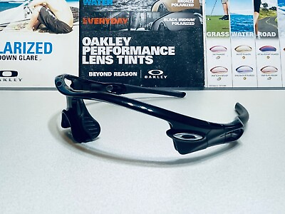 #ad Oakley Radar Path Jet Black w Satin Silver Oakey Icons New Custom Oakley