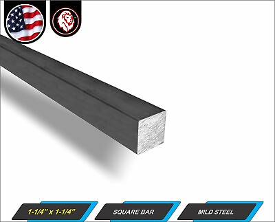 #ad 1 1 4quot; Square Metal Bar Square Metal Stock Mild Steel 12quot; Long 1 ft
