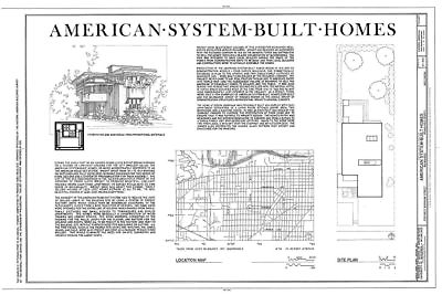 #ad Frank Lloyd Wright Prairie School home house plans narrow lot 3 4 Bedrooms