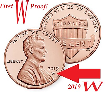 #ad 2019 W West Point Premium PROOF Lincoln Shield Cent Penny Coin Deep Cameo GEM