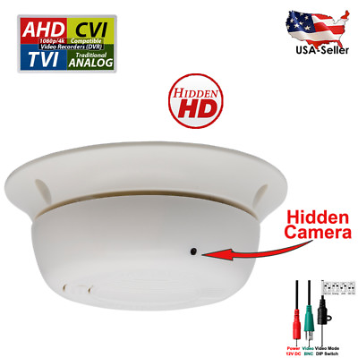 #ad Hidden Smoke Detector Shape 1080p HD Covert Nanny AHD TVI CVI Security Camera