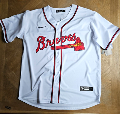 #ad Atlanta Braves Ronald Acuna Jr. #13 Stitched White Jersey Mens XL 🔥 N.L ⚾️👀