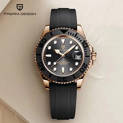 #ad Sports Mechanical Wristwatch Sapphire Automatic Watch Stainless Steel Waterproof