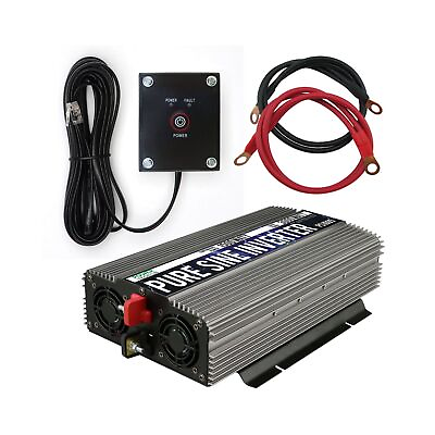 #ad GoWISE Power 1500W Pure Sine Wave Power Inverter 12V DC to 120 V AC with 3 AC...