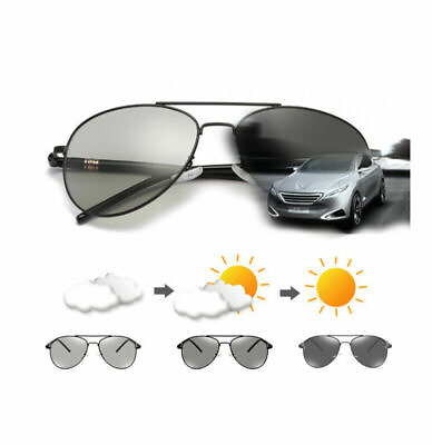 #ad Photochromic Sunglasses Polarized Driving Pilot Goggles Transition UV400 I391