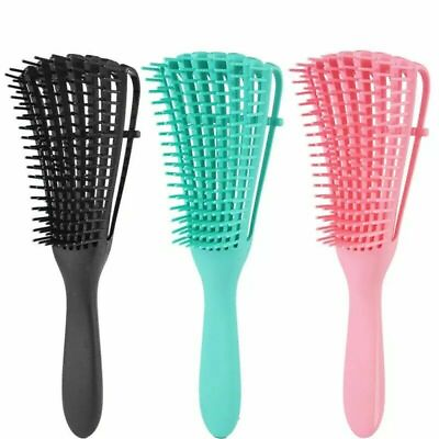 #ad DETANGLING HAIR BRUSH FOR STRAIGHT CURLY NATURAL PROCESSED WIGS WEAVE