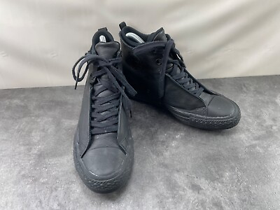 #ad Converse CT All Star Women Shoes Black 6M Monochrome Leather Selene High Sneaker