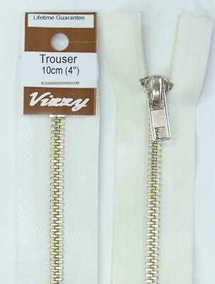 #ad Vizzy Trouser Zip 10cm WHITE A Quality Brand Name Zipper