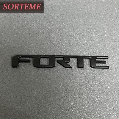 #ad Metal Matte Black Rear Trunk #x27;#x27; FORTE #x27;#x27; Emblem Badge Sticker Nameplate Replace
