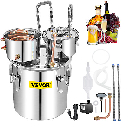#ad VEVOR 13.2Gal 50L Water Alcohol Distiller Moonshine Still Wine Brewing Kit Home